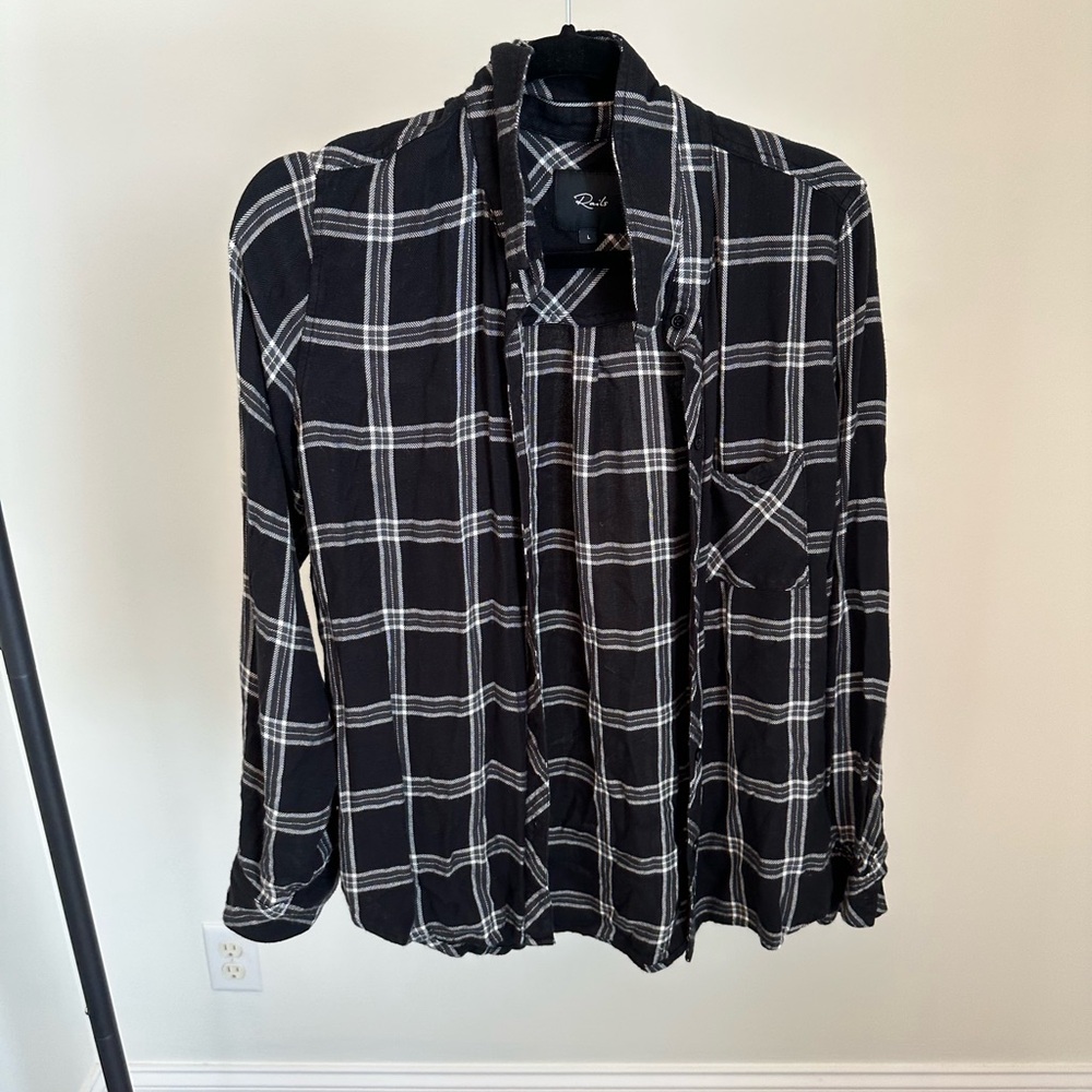 Rails Black and White Checkered Men's Shirt